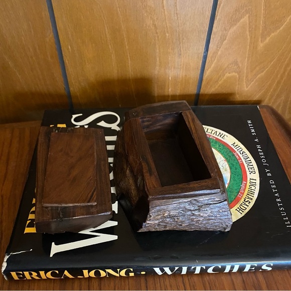 Vintage Burl wood / live edge / drift wood unique trinket box Jewelry box - Picture 8 of 10